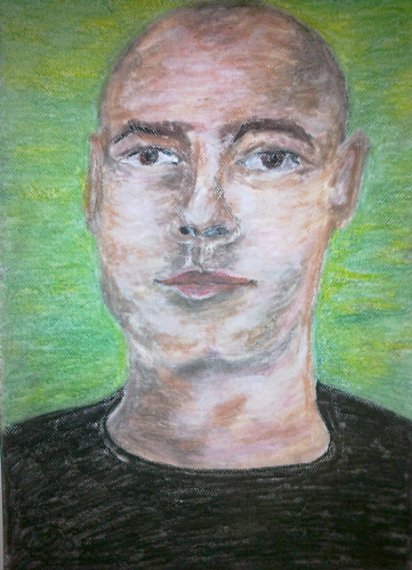 11. portret mężczyzny   pastele olejne