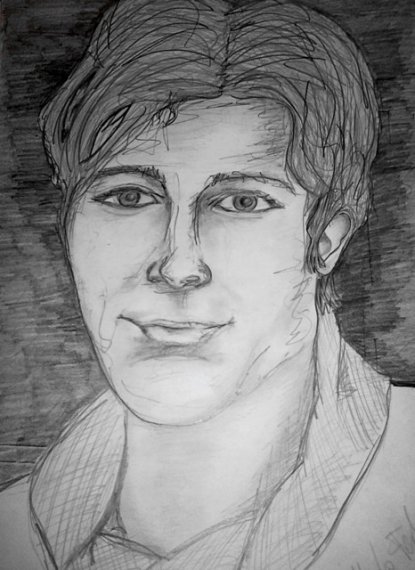 19. portret   rysunek ołówkiem