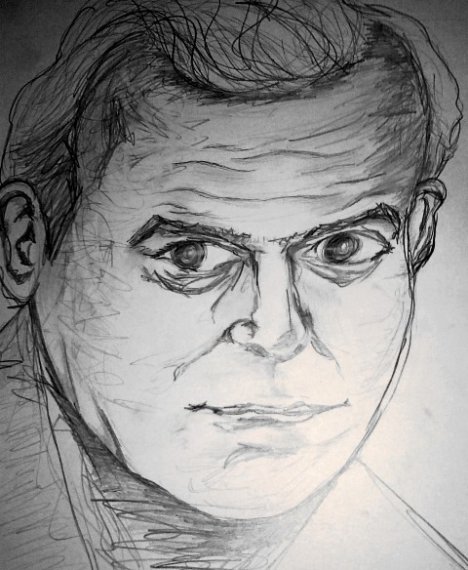 20.  portret   rysunek ołówkiem