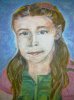 17. portret dziewczynki   pastele olejne